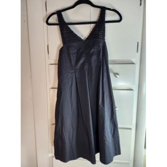 BCBG Maxazria Crochet Straps‎ A-line  Dress Size 2 Black tie back - Picture 14 of 15